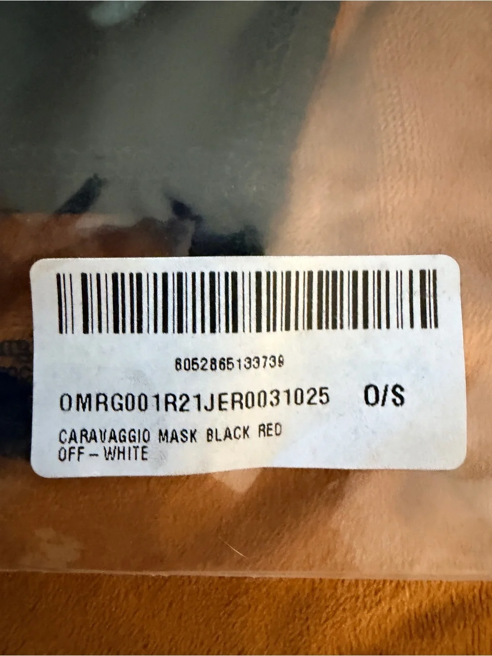 NWT Off-White Caravaggio Black Red Arrow Cotton Face Mask